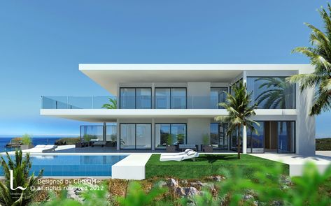 Modern Homes For Sale, Luxury Modern Homes, Contemporary Villa, Design Villa, Modern Villa Design, Casa Country, Design Aesthetics, Minimalist House Design, Modern Beach House