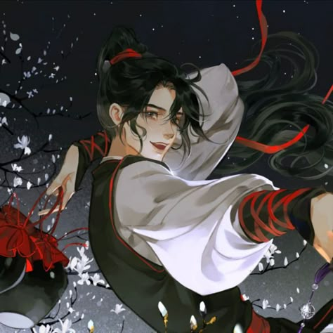 Weiwuxian Icon, Wei Wuxian Official Art, Wwx X Lwj, Wei Ying Icon, Wei Wuxian Fanart, Wei Wuxian Icon, Demonic Cultivation, Heaven's Official Blessing, Pretty Art