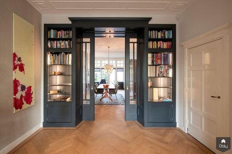 Deur Ensuite, Sliding Doors Internal, Kitchen Renovation Inspiration, Snug Room, Dining Room Windows, Living Room Door, Happy New Home, Home Library Design, Build A Closet