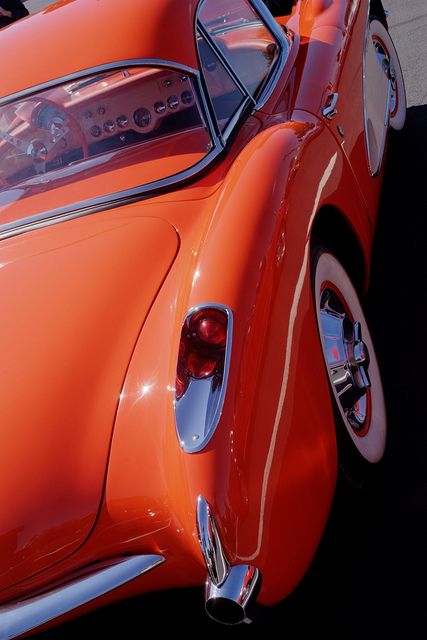 1957 Corvette...Brought to you by #house of #Insurance #eugene #oregon Call for #low #Rates 1957 Corvette, American Graffiti, Dalian, Nice Cars, Orange Aesthetic, Chevy Corvette, Orange Crush, Us Cars, Love Car