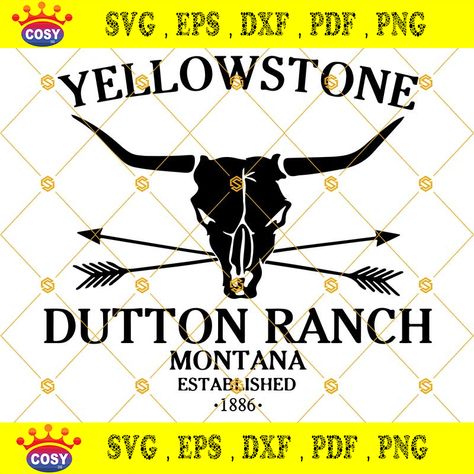 Yellowstone Svg, Chiefs Svg, Eagles Svg, Cricut Svg Files Free, Dutton Ranch, Heat Press Printing, Screen Printing Machine, Tumbler Glass, Cricut Projects Beginner