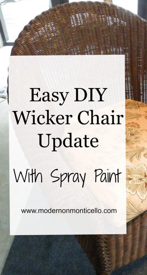 Wicker Chair made over with paint Painted Wicker Chairs Ideas, Whicker Chair, Wicker Chair Makeover, Spray Paint Wicker, Wicker Furniture Makeover, Painting Wicker Furniture, Patio Furniture Makeover, Old Wicker, Outdoor Wicker Chairs