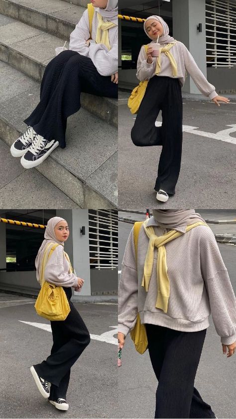 Outfit Muslim, Casual Oufits, Ootd Poses, Muslimah Style, Hijabi Fashion Casual, Ootd Dress, Casual Hijab Outfit, Hijabi Outfits Casual, Hijabi Fashion