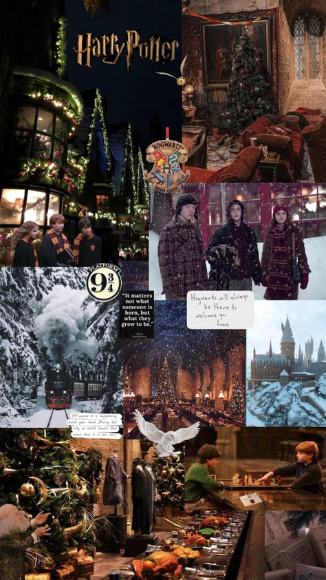 Christmas Hogwarts Aesthetic, Hogwarts Aesthetic Christmas, Christmas Hogwarts Wallpaper, Christmas At Hogwarts Wallpaper, Harry Potter Wallpaper Backgrounds, Harry Potter Groups, Hogwarts Christmas, Harry Potter Room Decor, Harry Potter Bedroom