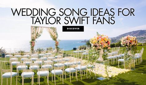 Taylor Swift Songs for All of Your Wedding Events Taylor Swift Songs For Wedding, Taylor Swift Wedding Song, Taylor Swift Wedding Songs, Taylor Swift Wedding Ideas, Walk Out Songs, Taylor Swift Wedding, Songs About Love, Processional Songs, First Dance Wedding Songs