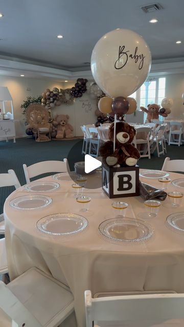 Cynthia Cardoso on Instagram: "Beautiful “We can bearly wait” theme baby shower! #babyshower #wecanbearlywaitbabyshower #balloongarland #balloons #balloondecor #balloondecoration #balloonart #balloonartist #eventplanner #eventdesign #eventdesign" We Can't Bearly Wait Decoration, We Can Bearly Wait Boy Baby Shower Ideas, We Can Bearly Wait Baby Shower Backdrop, Can Bearly Wait Dessert Table, We Can Bearly Wait Balloon Arch, We Can Bearly Wait Centerpieces, I Can Bearly Wait Baby Shower Theme, We Can Bearly Wait Centerpiece, We Can Bearly Wait Baby Shower Cake