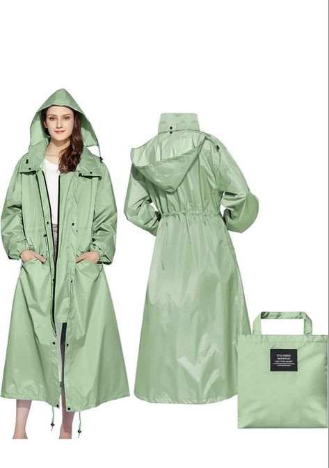 LAMA Womens Long Raincoats with Hood, Waterproof Reusable Packable Rain Coat with Long Sleeves for Adults Womens Ladies, Rain Coat for Bike Moto Riding Hiking Trekking Light Trench Coat, Long Raincoat, Rains Long Jacket, Lama Lama, Rain Coats, Long Rain Coat, Hooded Rain Jacket, Rain Jacket Women, Rain Poncho