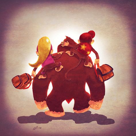 Diddy Kong, Donkey Kong Country, Doner Kebab, Mario Fan Art, Super Mario World, Classic Video Games, Donkey Kong, Super Mario Art, Nintendo Art