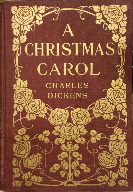 Pretty Art Nouveau book cover. Christmas Carol Book, Illustration Art Nouveau, A Christmas Carol, Vintage Book Covers, Beautiful Book Covers, Antiquarian Books, Book Cover Art, Old Books, Christmas Books