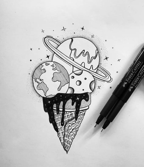 My original work. All rights reserved. Prints available on website. Astronaut Drawing, Space Doodles, Planet Drawing, Easy Disney Drawings, Space Drawings, Bff Drawings, Girl Drawing Sketches, Black And White Art Drawing, Art Drawings Sketches Creative