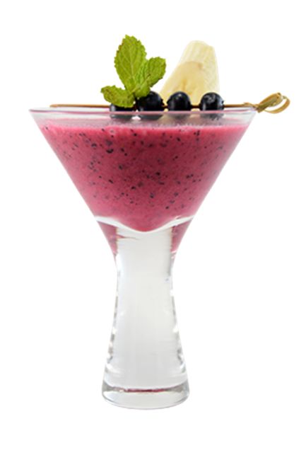 Mocktail Recipes, Lemonades, Teas, Smoothies & More - Monin Blueberry Honey, Honey Smoothie, Blueberry Smoothie, Mocktail Recipes, Blueberries Smoothie, Coffee Cocktails, Mocktail Recipe, Plain Yogurt, Smoothie Recipe