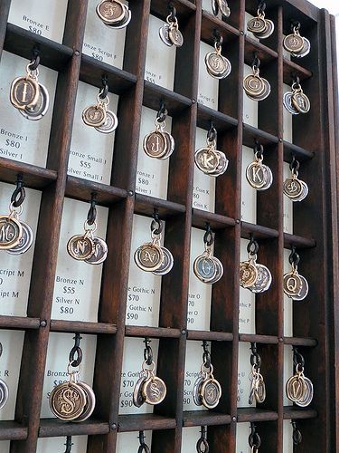 Letterpress Drawer Display Harry Potter Display, Display Collections, Display Exhibition, Key Racks, Letterpress Drawer, Keychain Collection, Craft Room Design, Vintage Hotels, Hotel Branding