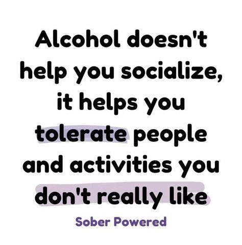 Drop The Bottle on Instagram: "Repost: @sober.powered We think alcohol is essential for socializing but drinking isn't fun. It just makes us believe we're having fun because it slows down our brain When your brain is slowed down from alcohol boring stuff and people you don't know or like *seem* fun It is possible to enjoy socializing sober if you make sure to go out with people you like to do activities you enjoy. Forcing yourself to do things you don't like with people you don't like is goi Alcohol Recovery Quotes, Recovering Addict Quotes, Giving Up Drinking, Giving Up Alcohol, Alcohol Quotes, Quit Drinking, Drinking Quotes, Recovery Quotes, Instagram Repost