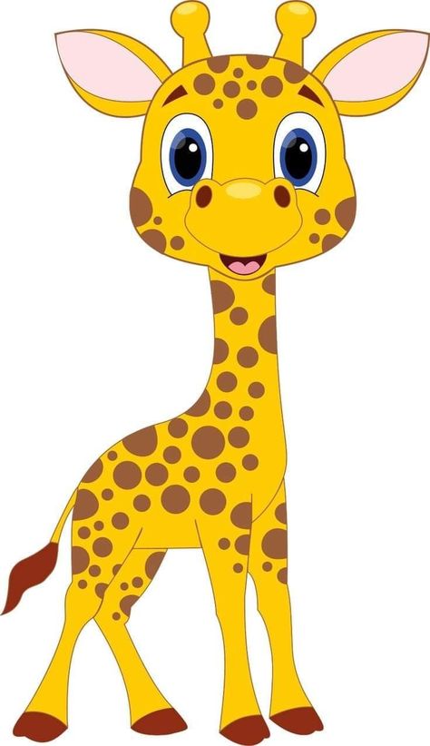 Giraffe Cartoon, Giraffe Drawing, Rocks Painting, Giraffe Pictures, Cartoon Download, Baby Animal Drawings, Cartoon Giraffe, Cute Animal Clipart, Animal Head