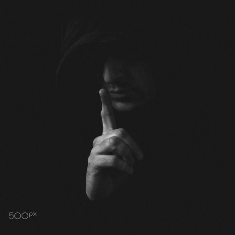 Hooded man making Shh sign by Igor Stevanovic on 500px Duet Aesthetic, Adeline Aesthetic, Hunting Adeline, Hooded Man, I Miss Your Voice, Low Key Portraits, Low Key Photography, Haunting Adeline, The Quiet Ones