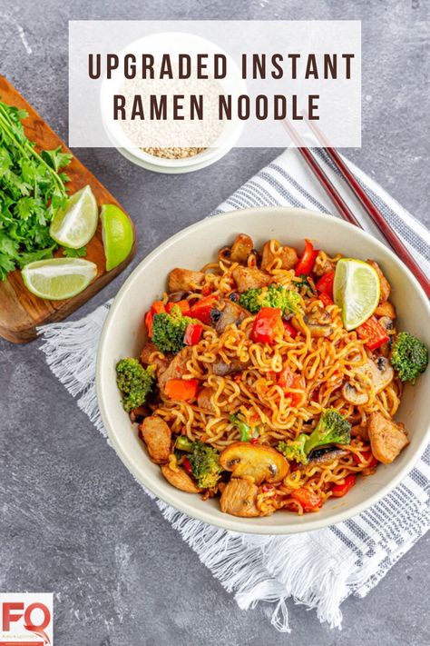 Ramen Noodles With Chicken, Stir Fry Noodles Recipe, Noodles With Chicken, Instant Ramen, Ramen Noodle, Dinner Party Recipes, Quick Dinner Recipes, Chicken Broccoli, Stir Fries