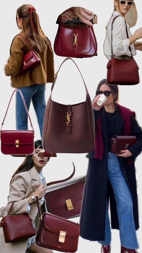 Cherry Bag Outfit, Burgundy Purse Outfit, Burgundy Bag Outfit, Sling Bag Outfit, Cross Body Bag Outfit, Burgundy Outfits, Burgundy Purse, Purse Outfit, Burgundy Bag