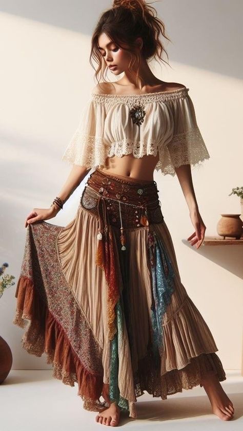 Witchy Boho Fashion, Boho Core, Boho Lookbook, Boho Halter Top, Look Boho Chic, Fest Outfits, Mode Hippie, Stil Boho, Estilo Hippie