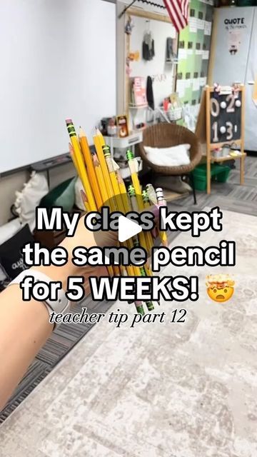 Melody Munch | Teacher Resource Creator on Instagram: "THIS PENCIL CHALLENGE IS A GAME CHANGER! ✏️👏🏽  The first time I tried this, I could not believe my eyes when ALL students kept the same pencil for two weeks! 🤯 I never looked back. 👀  For ALL the details, comment the word PENCIL below! ✏️ You’ll be sent the link to my Pencil Challenge Guide product + my YouTube video and blog that have all the info you’ll need to give it a try. ;)  If you don’t see the DM, please visit the link in my bio and click on the Pencil Challenge link!" Pencil Challenge Classroom, Classroom Pencil Management, Pencil Management, Pencil Challenge, Pencil Crafts, Classroom Hacks, Teacher Planning, Never Look Back, Game Changer