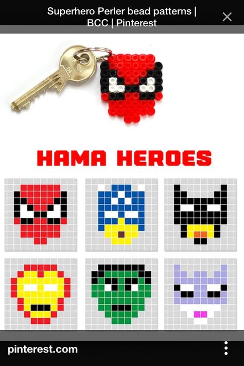 More Marvel Madness!!!! Superhero Perler Bead Patterns, Simple Hama Beads Patterns, Melty Bead Patterns, Hamma Beads, Art Perle, Hama Beads Design, Perler Bead Templates, Hama Bead, Motifs Perler