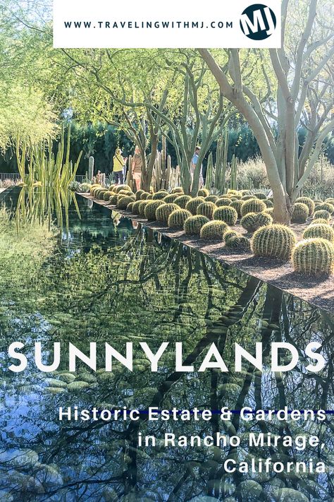 Sunnylands is the former estate of Walter and Leonore Annenberg and was built as their winter retreat in Rancho Mirage, California. Rancho Mirage California Things To Do, Ritz Carlton Rancho Mirage, Sunnylands Rancho Mirage, Rancho Mirage California, Monrovia California, Elk Grove California, Hurst Castle California, Winter Retreat, Luxury Travel Destinations