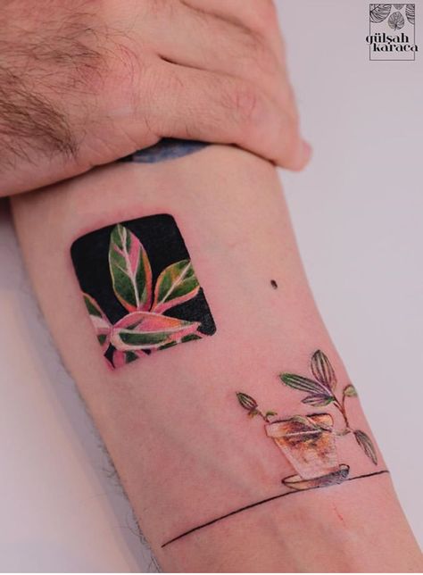 Green Tattoo Ideas, Jade Plant Tattoo, Dark Green Tattoo, Green Ink Tattoo, Green Tattoo Ink, Jade Tattoo, Green Tattoo, Aesthetic Tattoo Ideas, 15 Aesthetic