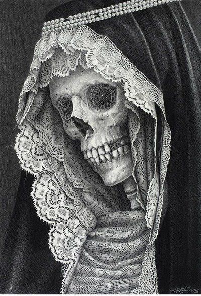 Laurie Lipton, Spooky Inspiration, Skull Reference, A Skeleton, Arte Inspo, A Skull, Arte Fantasy, Skull And Bones, Grim Reaper