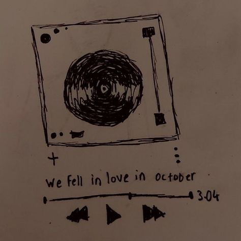 I Miss You Aethstetic, Grunge Sketches Easy, Spotify Sketch, Lyric Drawings, October Girl, Desenhos Love, Sketches Of Love, Love Birthday Quotes, Easy Love Drawings