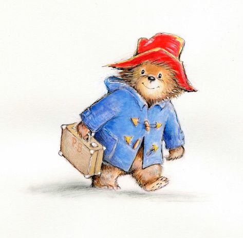 Paddington Bear Party, Oso Paddington, 동화 삽화, Bear Drawing, Bear Illustration, Paddington Bear, Bear Party, Going For Gold, A Teddy Bear