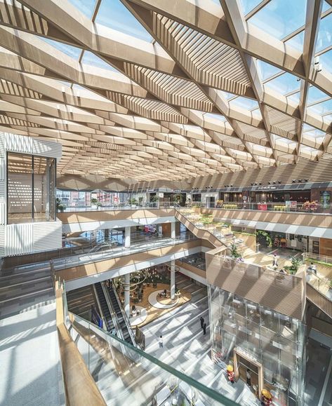 Shopping Mall Interior, Architecture Journal, Shopping Mall Design, Skylight Design, Shopping Mall Architecture, Home Wine Cellars, Home Greenhouse, Mall Design, Skyscraper Architecture