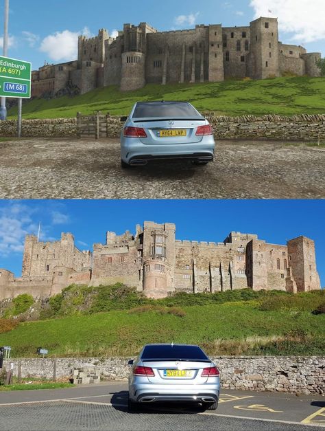 Same car, same Edinburgh Castle, bur one is Forza Horizon 4... Forza Horizon 3, Forza Horizon 5, Funny Car Memes, Forza Horizon 4, Anime Mobile, Irish Culture, Car Memes, Forza Horizon, Nissan 350z