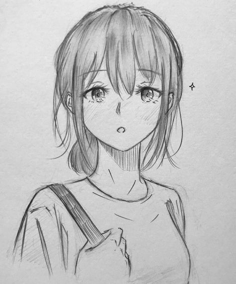 Manga Drawings Easy, Anime Drawing Girly Cute, Anime Sketch Girly, Anime Pencil Drawings Easy, Manga Art Easy, Best Anime Drawings Sketch, Anime Things To Draw, Anime Woman Sketch, Easy Anime Sketches