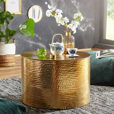 You'll love the Crosby Coffee Table at Wayfair.co.uk - Great Deals on all Furniture products. Enjoy free UK delivery over £40, even for big stuff. Modern Side Table Design, Colorful Storage, Smart Tiles, Solid Coffee Table, Coffee Tables For Sale, Rustic Coffee Tables, Metal Side Table, Small Coffee Table, Hammered Metal