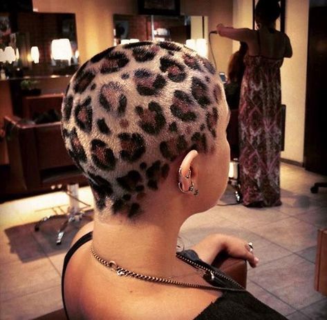 Cheetah Print Hair, Shaved Head Designs, Buzzed Hair, Shaved Hair Designs, Leopard Print Hair, Leopard Hair, Men Hair Color, Bald Hair, Extreme Hair