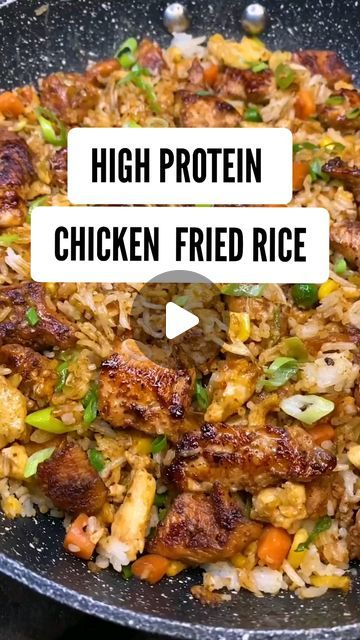 Meal Prep Chicken Fried Rice, High Protein Meals With Rice, Rice Protein Bowls, High Protein Chicken Fried Rice, High Protein Low Fat Dinner Recipes, High Protein Rice Bowls, High Protein Fried Rice, Protein Fried Rice, High Calorie Meal Prep