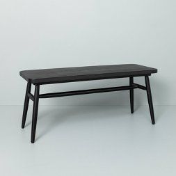 Black Bench : Target Black Dining Bench Wood Table, Black Dining Table Bench, Bench Seat For Dining Table, Hearth And Hand Dining Table, Chestnut Furniture, Black Entryway Bench, Black Dining Bench, Shaker Dining Table, Wooden Dining Bench