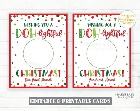 RainyLainDesignsLLC - Etsy Canada Holiday Playdough, Play Dough Gift, Classroom Preschool, Print Center, Christmas Play, Halloween Tags, Preschool Printable, Card Files, Happy Birthday Gifts