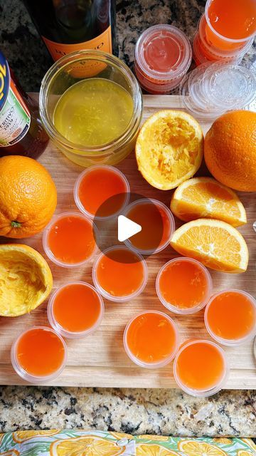 Jonathan Melendez on Instagram: "Petition to bring back Jell-O shots..especially these Aperol Spritz Jell-O Shots!  1 cup boiling water 4 teaspoons unflavored gelatin powder 3 tablespoons granulated sugar 2/3 cup fresh squeezed orange juice 2/3 cup Aperol 1 1/3 cups Prosecco  In a large glass measuring cup, whisk together the boiling water, gelatin and sugar until dissolved.   Stir in the orange juice, Aperol, and Prosecco. Set aside for about 10 minutes to allow the bubbles and foam to dissipate. Spoon off any remaining and then divide the mixture evenly among jello shot cups. Cover and chill for at least 4 hours or overnight. Enjoy!" Aperol Jello Shots, Aperol Spritz Jello Shots, Jello Shot Cups, Fresh Squeezed Orange Juice, Gelatin Powder, Squeezed Orange Juice, Jell O Shots, Jello Shot, Shot Cups