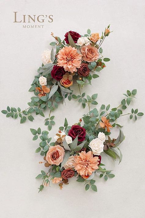 Head Table Wedding Decorations, Farm Wedding Reception, Wedding Flowers Greenery, Floral Swags, Table Floral Arrangements, Rusting Wedding, Head Table Decor, Sweetheart Table Wedding, Wedding Flower Packages