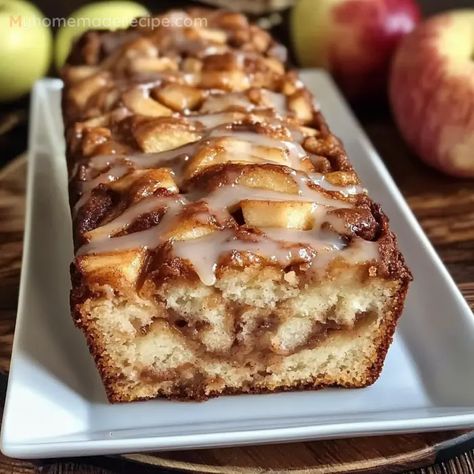 This Homemade Apple Cinnamon Swirl Loaf is a cozy, sweet bread loaded with diced apples and cinnamon—ideal for breakfast or snack time. Apple Cinnamon Roll Bread, Apple Cinnamon Strudel Loaf, Apple Cinnamon Swirl Bread Recipe, Amish Apple Cinnamon Bread, Apple Crisp Loaf, Apple Caramel Bread, Green Apple Breakfast Recipes, Apple Cranberry Bread Recipe, Apple Cinnamon Pull Apart Bread