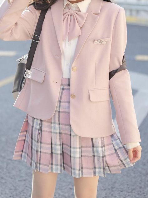 71a58e8cb75904f24cde464161c3e766desc35871945ri Pink Uniform, Kawaii Valentine, Uniform Jacket, Uniform School, Egirl Clothes, School Uniform Outfits, Kawaii Harajuku, Kawaii Fashion Outfits, Uniform Fashion