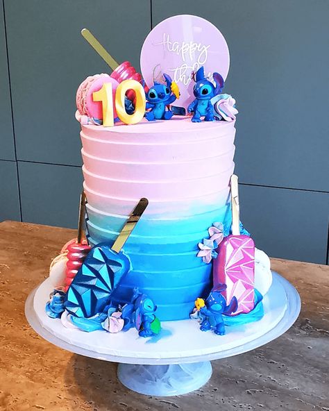 Stitch Cake Girl, Stitch Angel Cake, Stitch Cake Design, Stitch Birthday Cake Ideas, Stitch Birthday Cake, Stitch Cake, Stitch Birthday, Cake Designs Images, Angel Cake