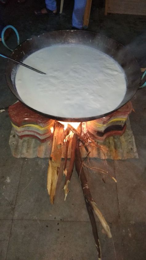 Kojagiri milk preparation at village Kojagiri Purnima Milk, Kojagiri Purnima Photo, Kojagiri Purnima, Birthday Banner Background, Food Pic, Chill Photos, Banner Background, Food Cravings, Instagram Captions