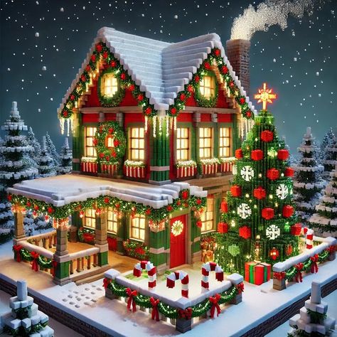 [AI] Snow Cabin, Minecraft House Plans, Minecraft Pictures, Minecraft Christmas, Cute Minecraft Houses, Minecraft Room, Minecraft City, Minecraft Inspo, Minecraft House Designs