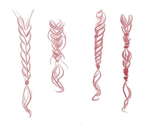 Pin by Henry Miller  - resources Pigtail Braids Drawing Reference, Simple Braid Drawing, Pigtail Braids Drawing, Braided Hair Sketch, Messy Braid Drawing, Braided Pigtails Drawing, Draw Pigtails, Hair Braid Drawing, Braids Sketch