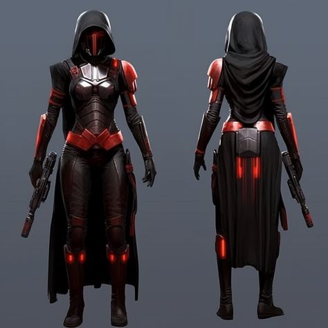 Sith Robes Concept, Sith Oc Female Art, Dwarven Tavern, Sith Robes, Warlock Cosplay, Sith Oc, Star Wars Sith Female, Sith Armor, Starfinder Characters