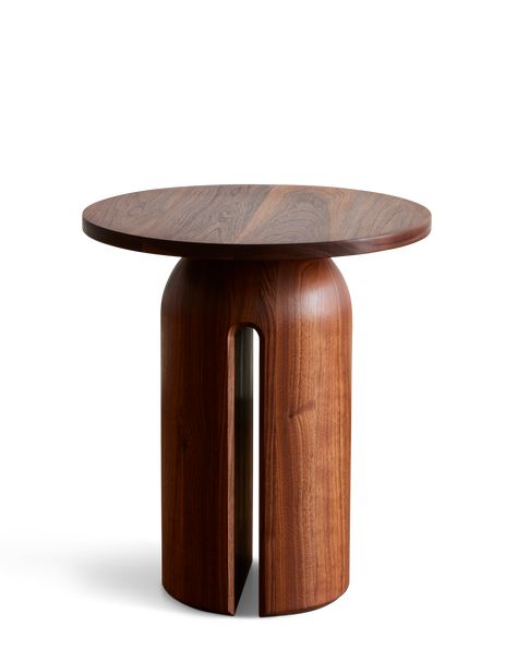 Oak Wood Side Table, Contemporary Wooden Furniture, Japandi Side Table, Modern Side Table Living Room, Minimal Side Table, Circular Side Table, Side Table Bed, Moma Store, Side Table Styling