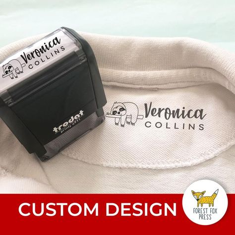 Clothing Stamp, Business Logo Stamp, Fabric Stamp, Star Clothing, Diy Labels, Custom Rubber Stamps, Font Combinations, Fabric Stamping, Fabric Textile