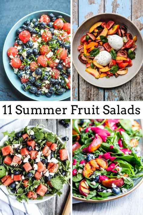 Fruit Summer Salad, Salad Ideas With Fruit, Fancy Fruit Salad, Summer Fruit Salads, Salads With Fruit, Salad With Fruit, Summer Fruit Salad Recipe, Salad Presentation, Summer Fruit Salad