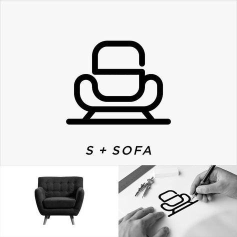 Sofa Logo Design Ideas, Sofa Logo Design, Sofa Logo, Couch Logo, Mx Logo, Interior Creative, Chairs Logo, Sofa Interior, Typographic Logo Design